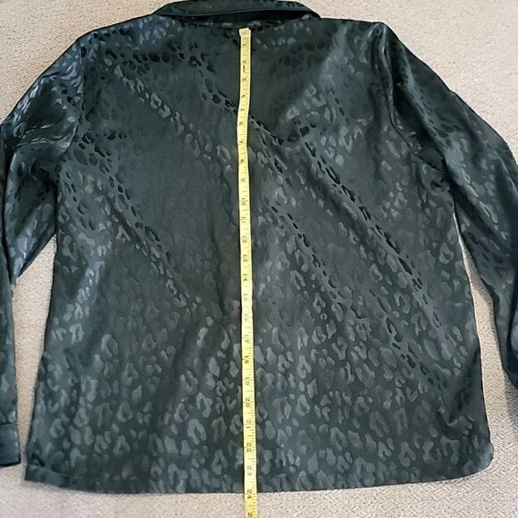 INC International Concepts Emerald Green Cheetah Print Pajama Set - Size Large - Picture 5 of 13